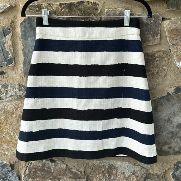 Kate Spade New York Striped Pencil Skirt Black 0